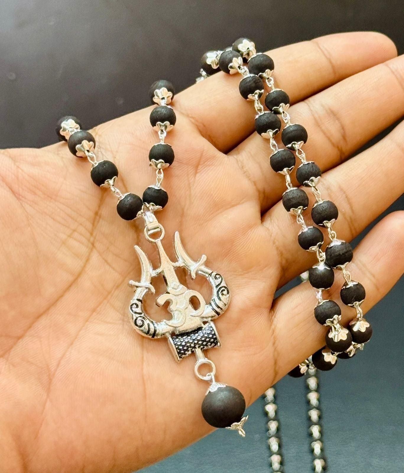 Om Shiva Trishool Karungali Mala (Pack of 2)